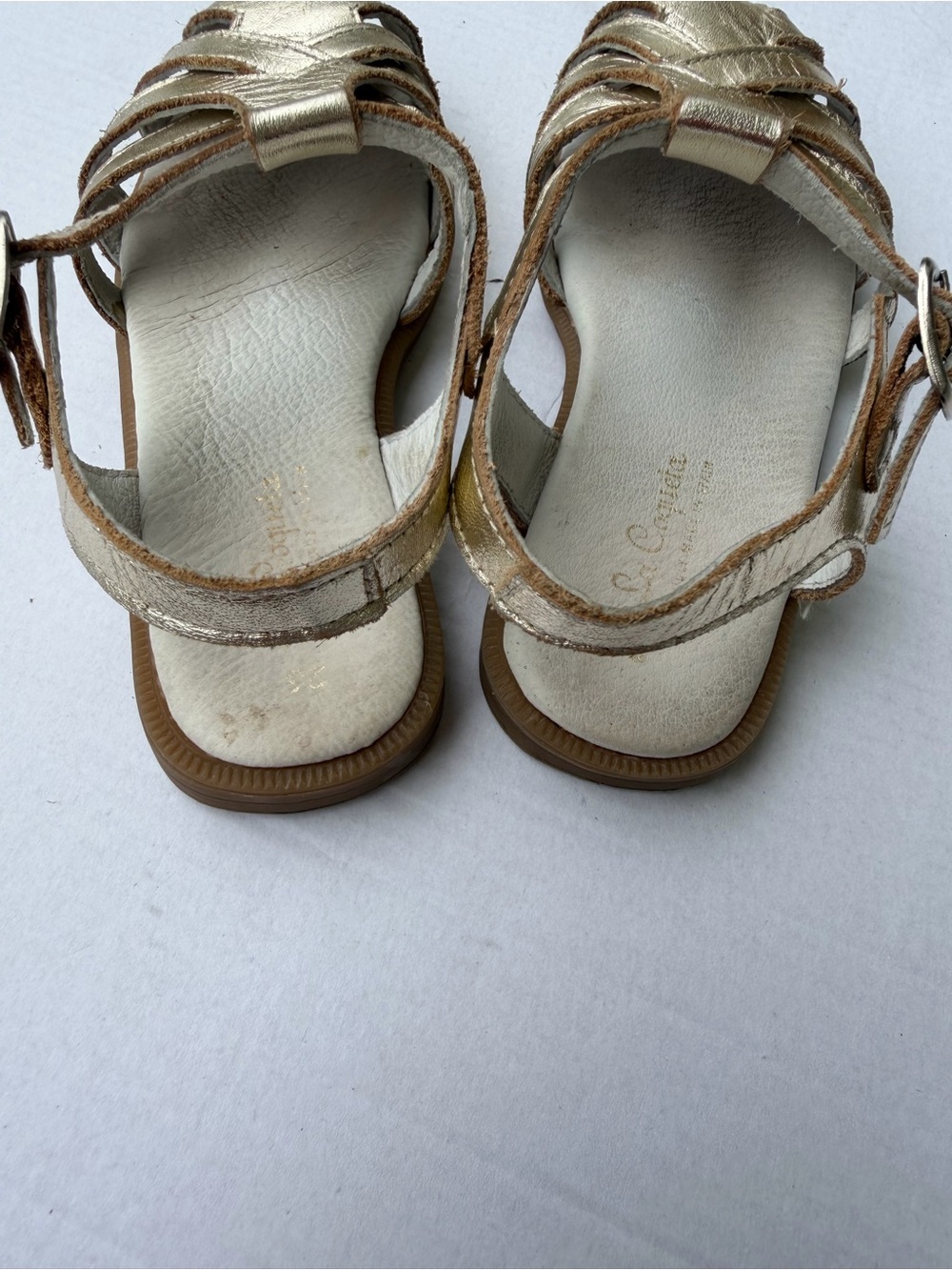 La Coqueta Sophia Sandal Metallic Gold Leather Girls Sandals | EU 26 - Picture 15 of 15
